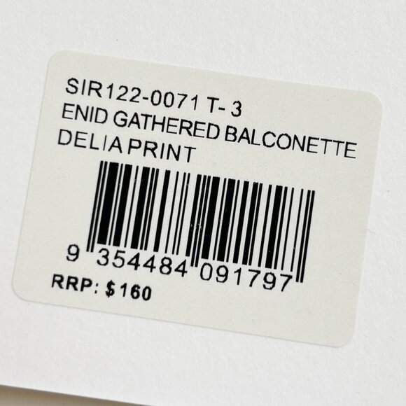 SIR Enid Balconette Bathing Suit Top NWT Bikini Navy Blue Floral 3 8 Delia Print - Picture 11 of 14